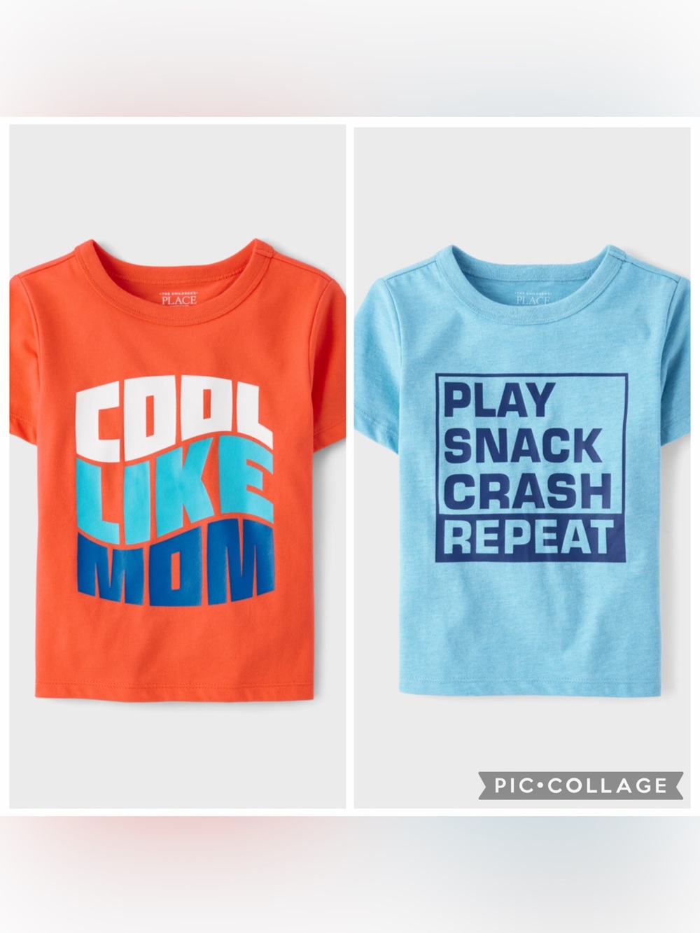 Lot of (2) NWT Children’s Place Infant Boys 18-24 mo T-Shirts Orange/Blue